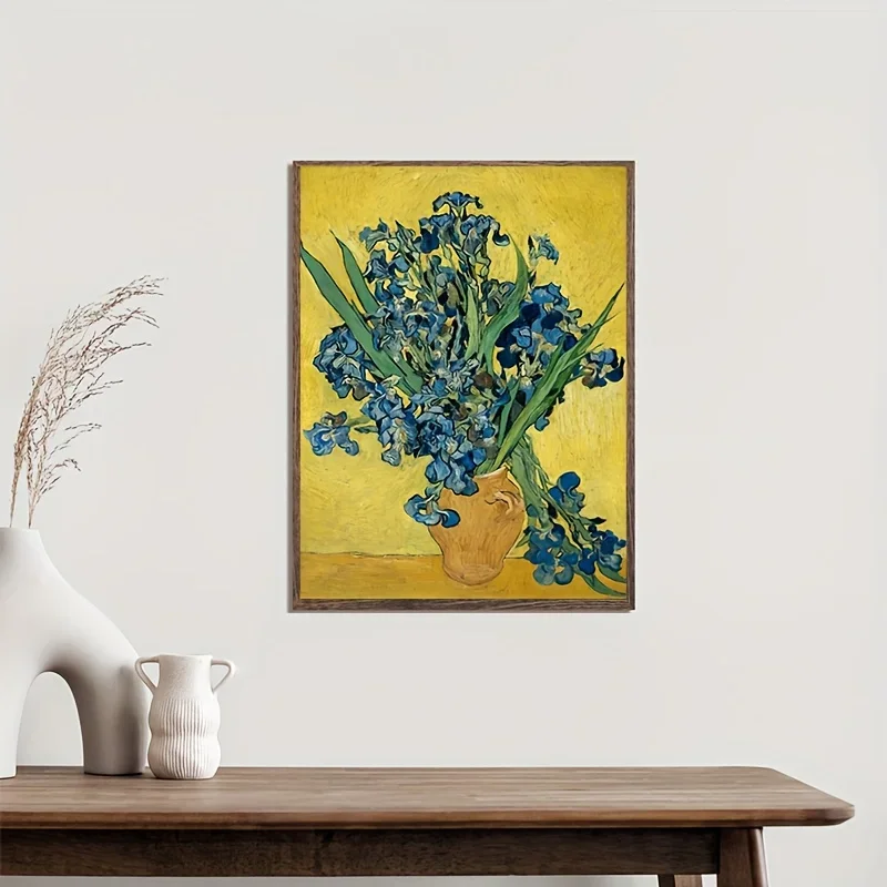 Van Gogh Irises 500-Piece Mini Art Puzzle - 15x10 Inch Premium Paper Jigsaw puzzle, Serene Christmas Gift for Art Lovers