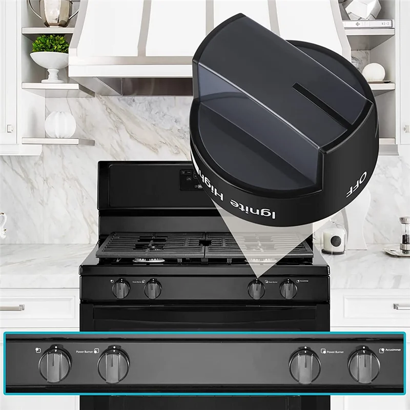 БИЗМЗ 4X Вт 10339442   Ручка плиты, ручки управления горелкой поверхности варочной панели, черные заменяет WPW 10339442   PS 11753188