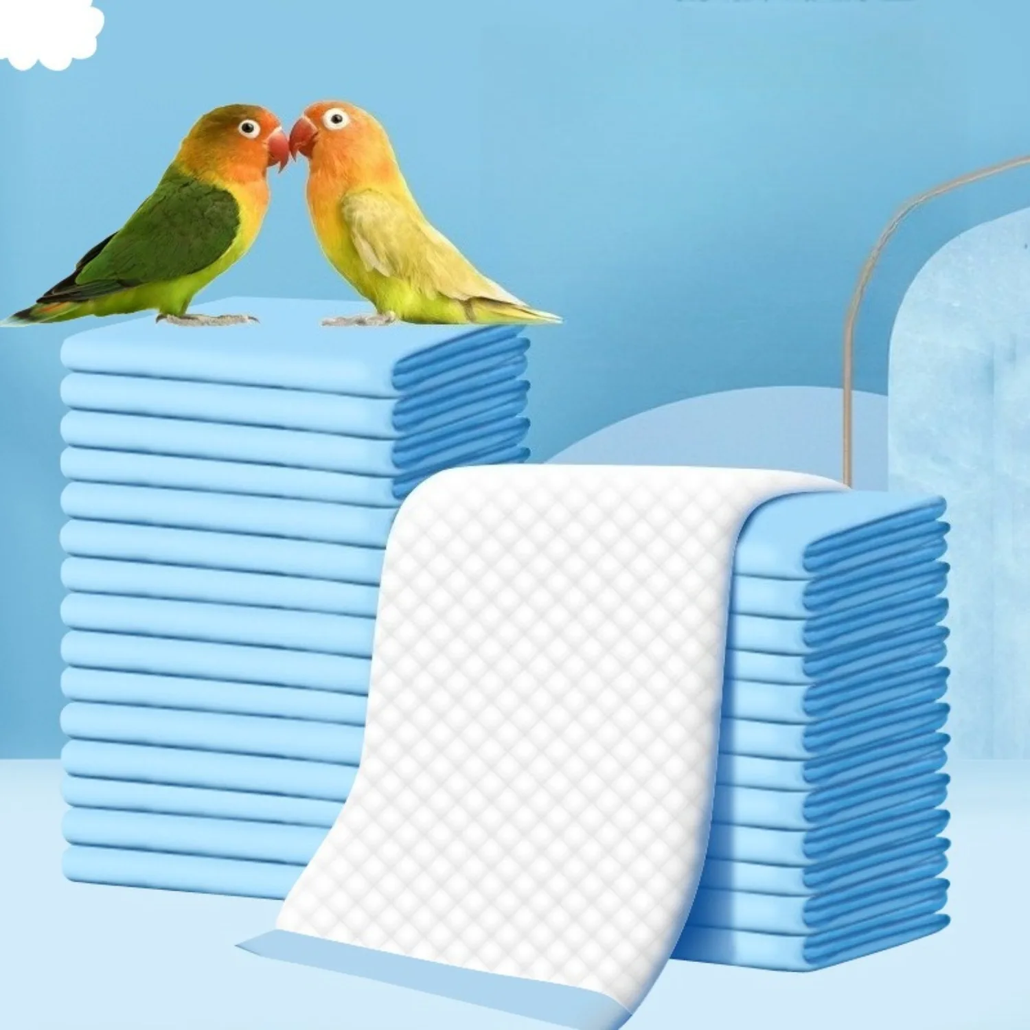 Tapis absorbants pour perroquets, doublures super absorbantes pour cages à oiseaux, tapis anti-fuites pour l'urine des animaux de compagnie pour cages à oiseaux
