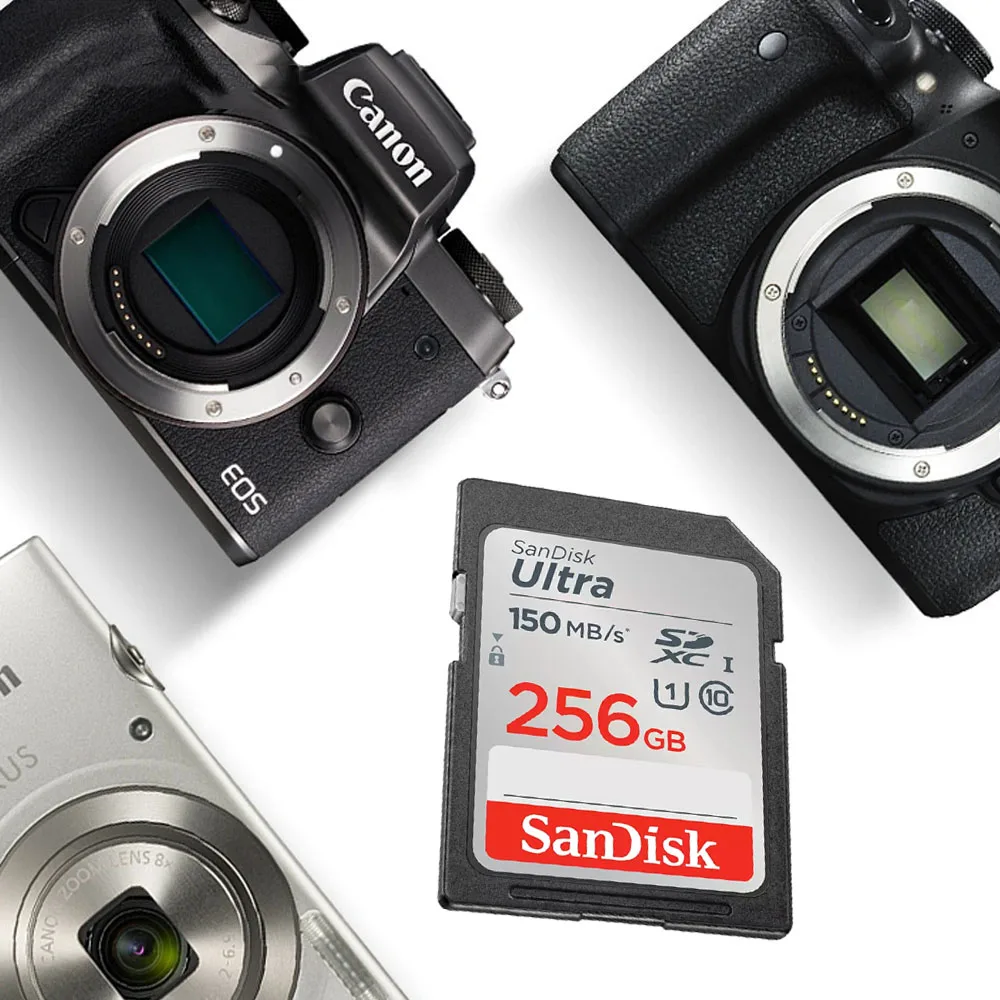 بطاقة SD SanDisk 32GB SDHC 64GB 128GB 256G SDXC SD بطاقة C10 بطاقات الذاكرة حتى 200 ميجابايت/ثانية قراءة U3 V30 بطاقات فلاش 4K UHD للكاميرا