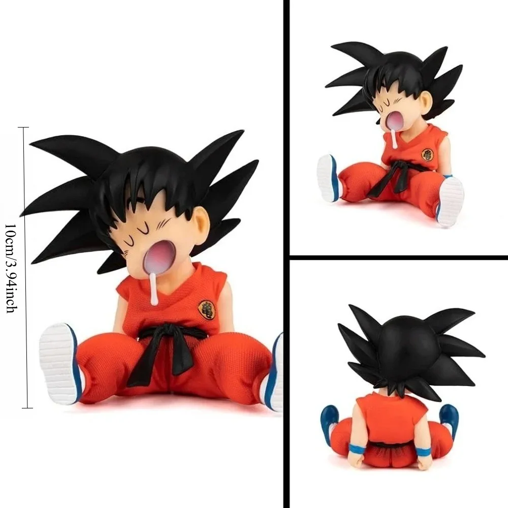 Dragon Ball Anime Character Dragon Ball Sleepy Goku Q-Version Model Character PVC Statue Series Toy Children's Christmas Gift