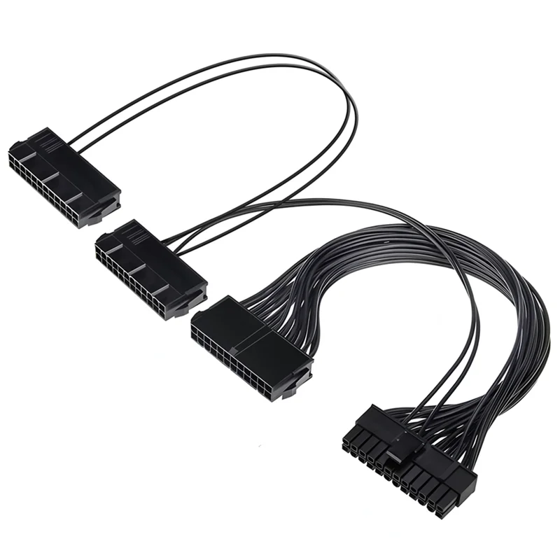 Practical-ATX 24 Pin Male 1 To 3 Ports Female Power Supply PSU Splitter Cable For Laptop Computer