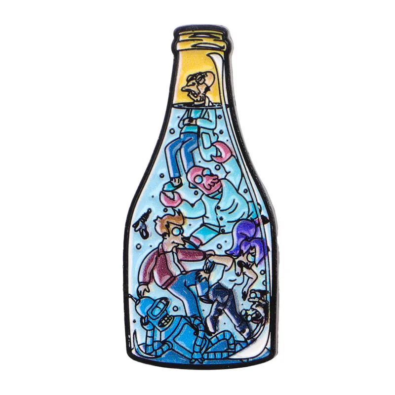 Alfileres esmaltados, broche de dibujos animados de Futurama, alfileres de solapa para hombres, insignia en mochila, accesorios de ropa, citas, joyería, regalos para amigos
