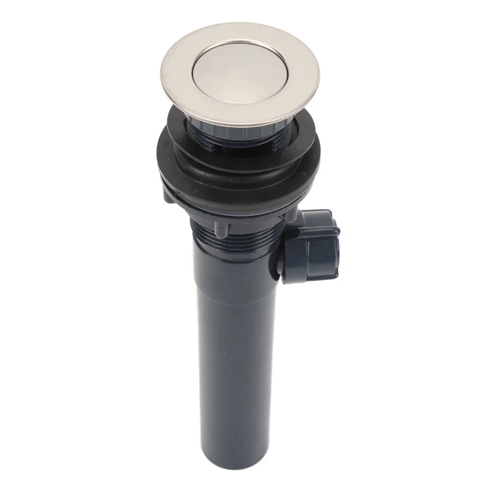 Stainless Steel Sink Stopper Push Bounce Anti Clogging Drain Stopper Rust Proof With Overflow Sink Drain Assembly For Bathroom