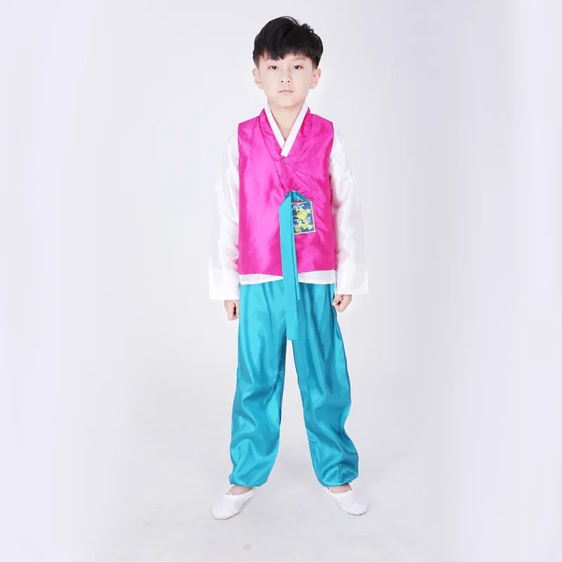 Kids Hanbok Traditional Korean Costume Baby Boy Asian Clothes Retro Dance Outfit Children Ethnic Style Performance Cosplay Party