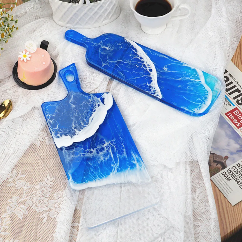 

2pcs Jewelry Tray Making Mold Epoxy Silicone Tray Molds for Plates Board Resin Rectangle DIY Jewelry Accessories Gifts