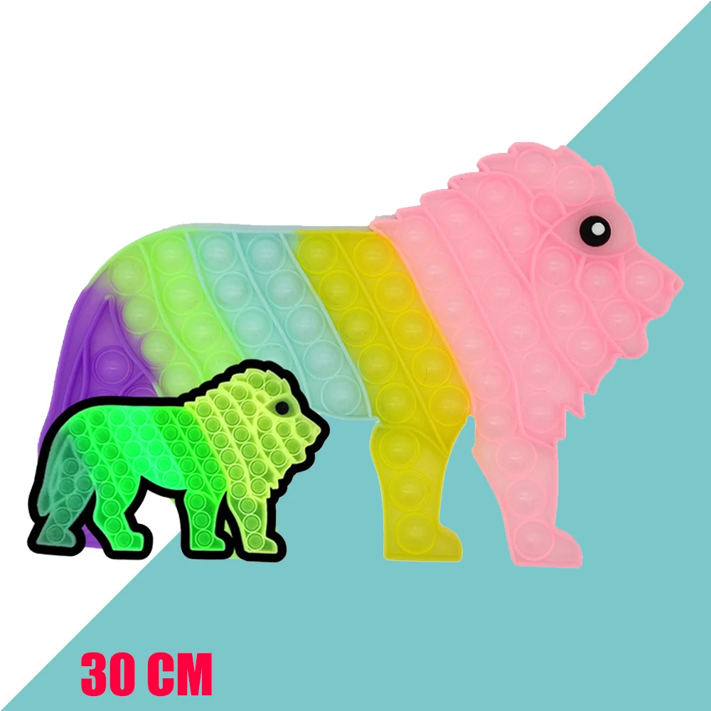 Duże 20CM Tęczowe Kwadratowe Push Bubble Zabawki Antystresowe dla Dzieci i Dorosłych, Prezent Antystresowy do Ściskania 20CM 30CM XXL