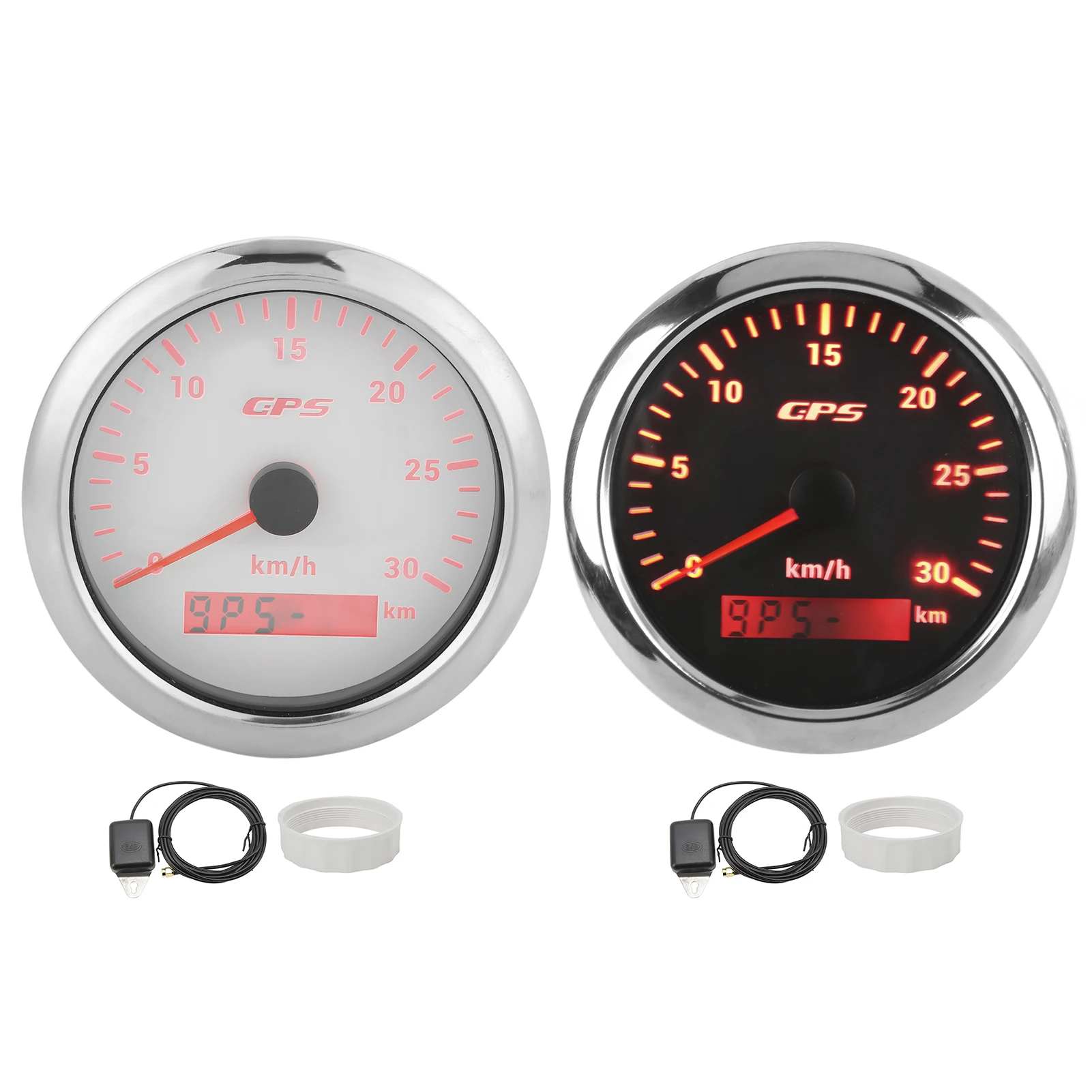 

85 мм морской авто GPS спидометр универсальный одометр скорости 9-32 В с 7-цветной подсветкой для автомобиля, лодки, автофургона, яхты, спидометра