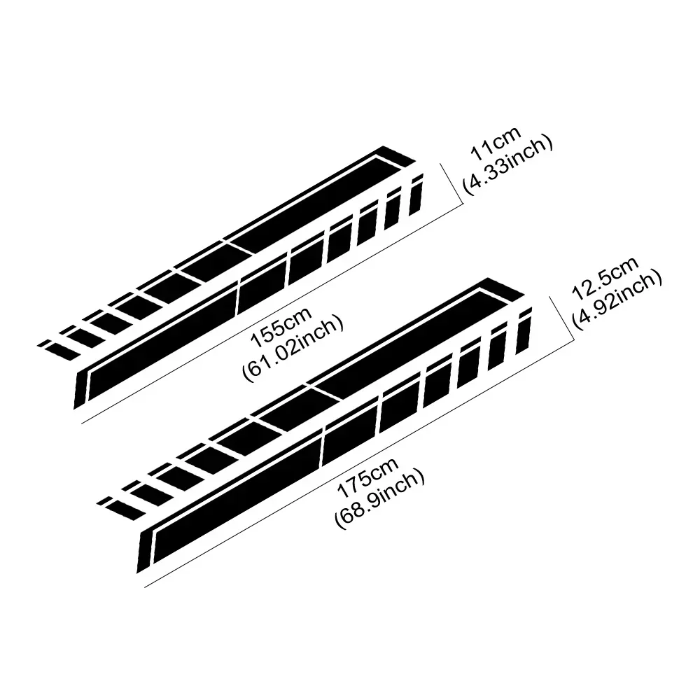 2 قطعة عالية الأداء الرياضة سباق الجرافيك الفينيل المشارب لتويوتا هايلكس 4x4 شاحنة صغيرة باب الشارات ضبط السيارات اكسسوارات
