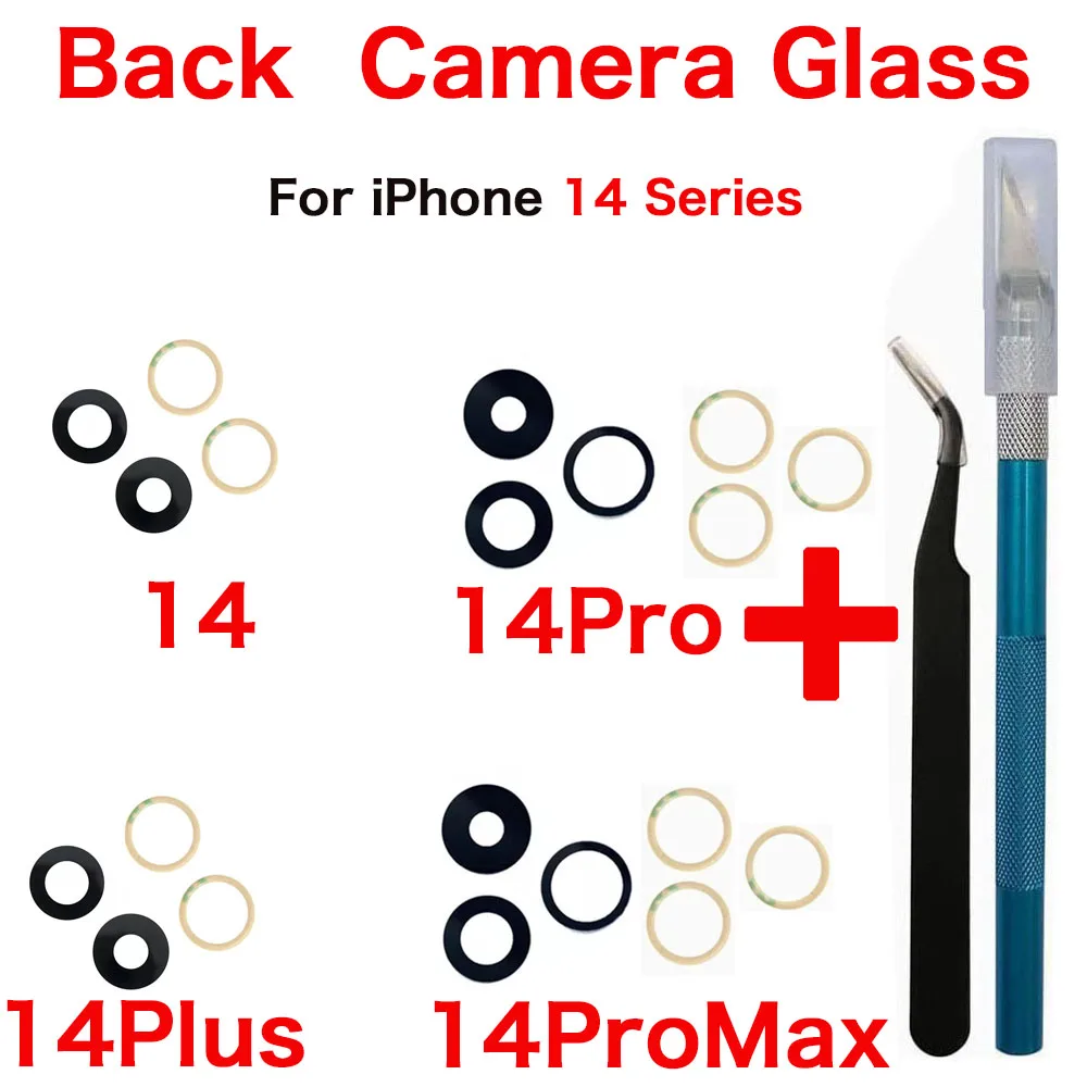 Rear Camera Glass Lens Replacement For iPhone X XR XS 11 12 13 14 Mini Pro Max And Remove Tools