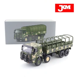 JKM 1/64 Haowo Military Truck Transport 8x8 Wheels Car Alloy Toys Motor Vehicle Diecast Metal Model Kids Xmas Gift Toys for Boys