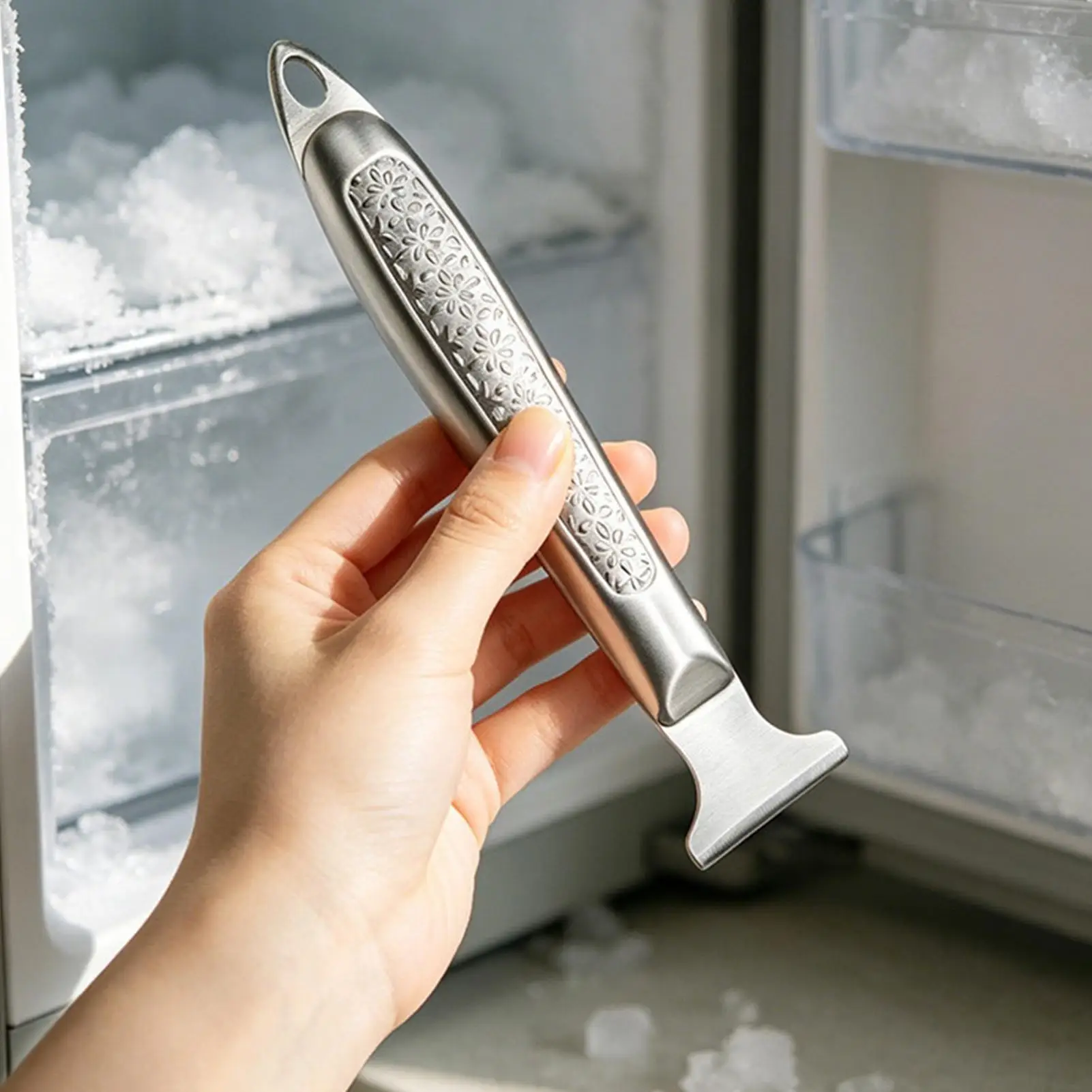 Ice Scraper Stainless Steel Refrigerator Cleaning Defrosting Shovel Defrosting Remover For Kitchen Cooling Food Home Fridge