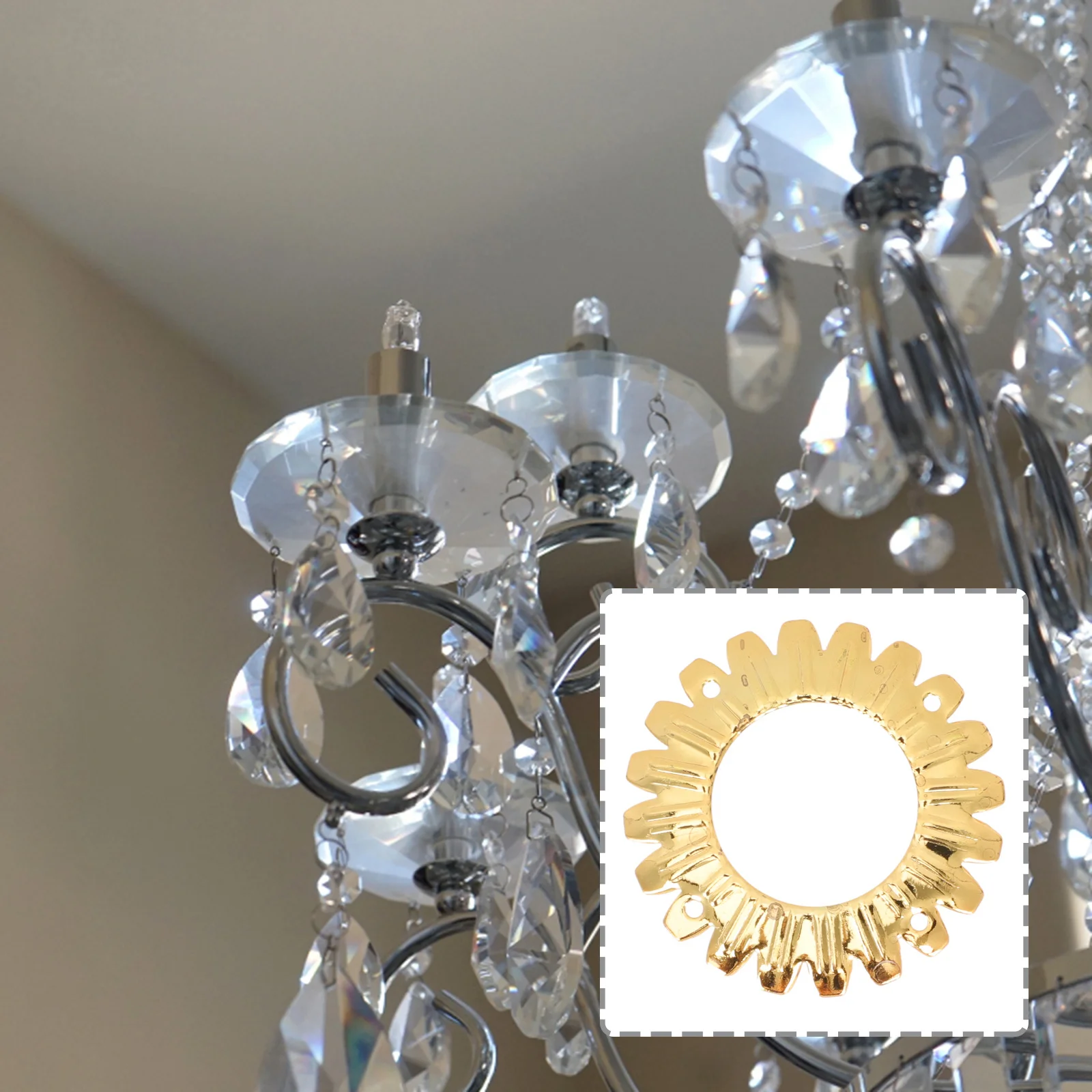 

12Pcs Iron Chandelier Lamp Rings Decorative Durable Accessories for DIY Lamp Parts Light Decoration and Home Lighting