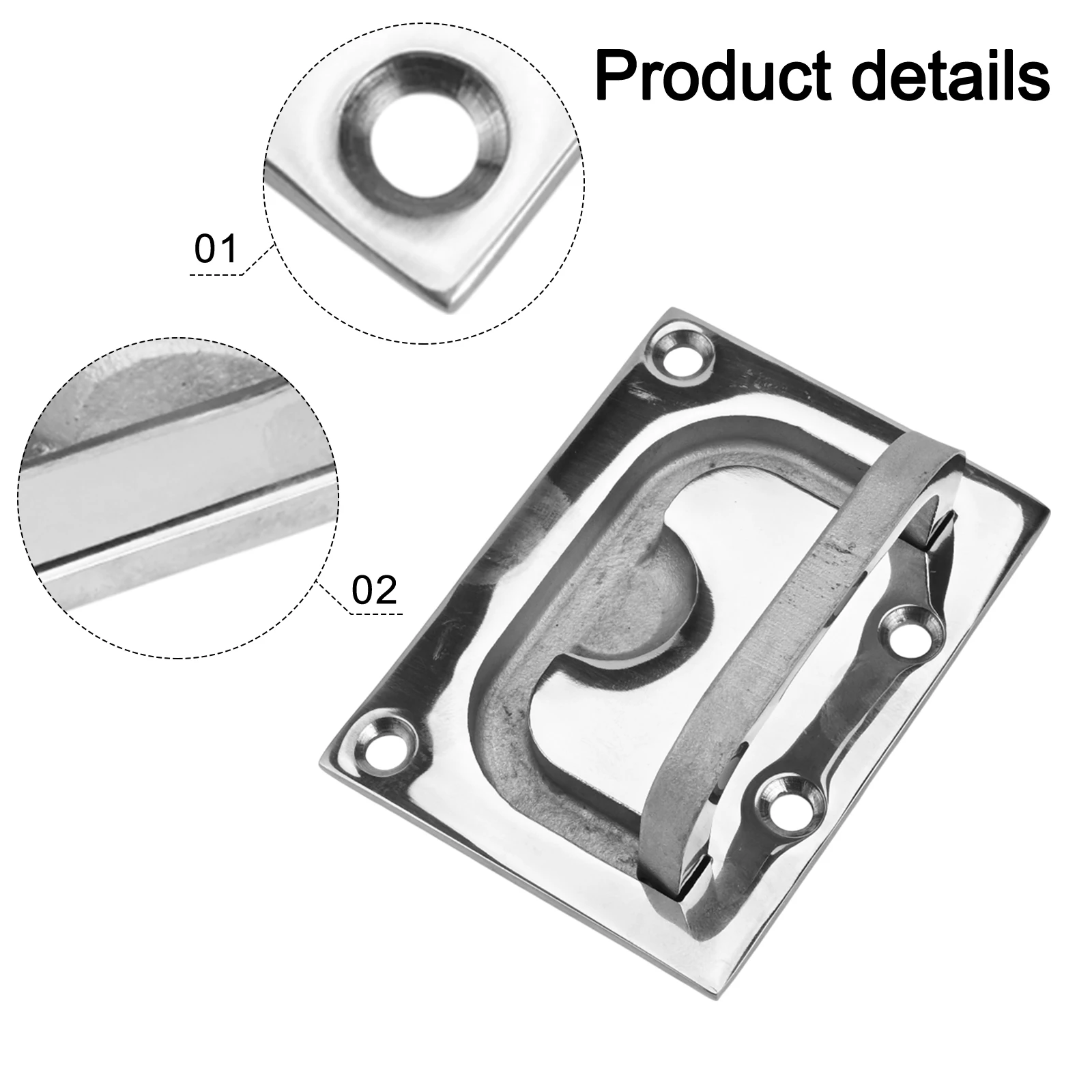 

Аксессуары для лодок: 3 ручки для люков лодок и ручки для хранения вещей в салоне, 2,2 дюйма, с зеркальной полировкой, для дверей ванных комнат