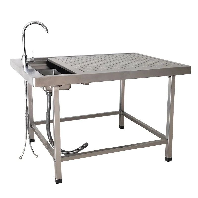 

PET Veterinary Operating Table Price Stainless Steel Veterinary Simple Wet Operating Table Multifunctional Treatment Table