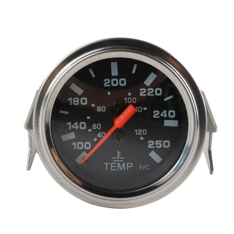 

12V mechanical water thermometer car instrument with sensor 2 inch 52mm/40-120 ℃ 100-250 ° F water thermometer