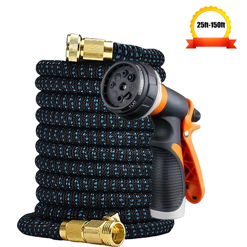 

Расширяемый садовый шланг, соединение 3/4, водяной пистолет с регулируемой насадкой высокого давления, гибкая водопроводная труба, инструменты для полива и чистки