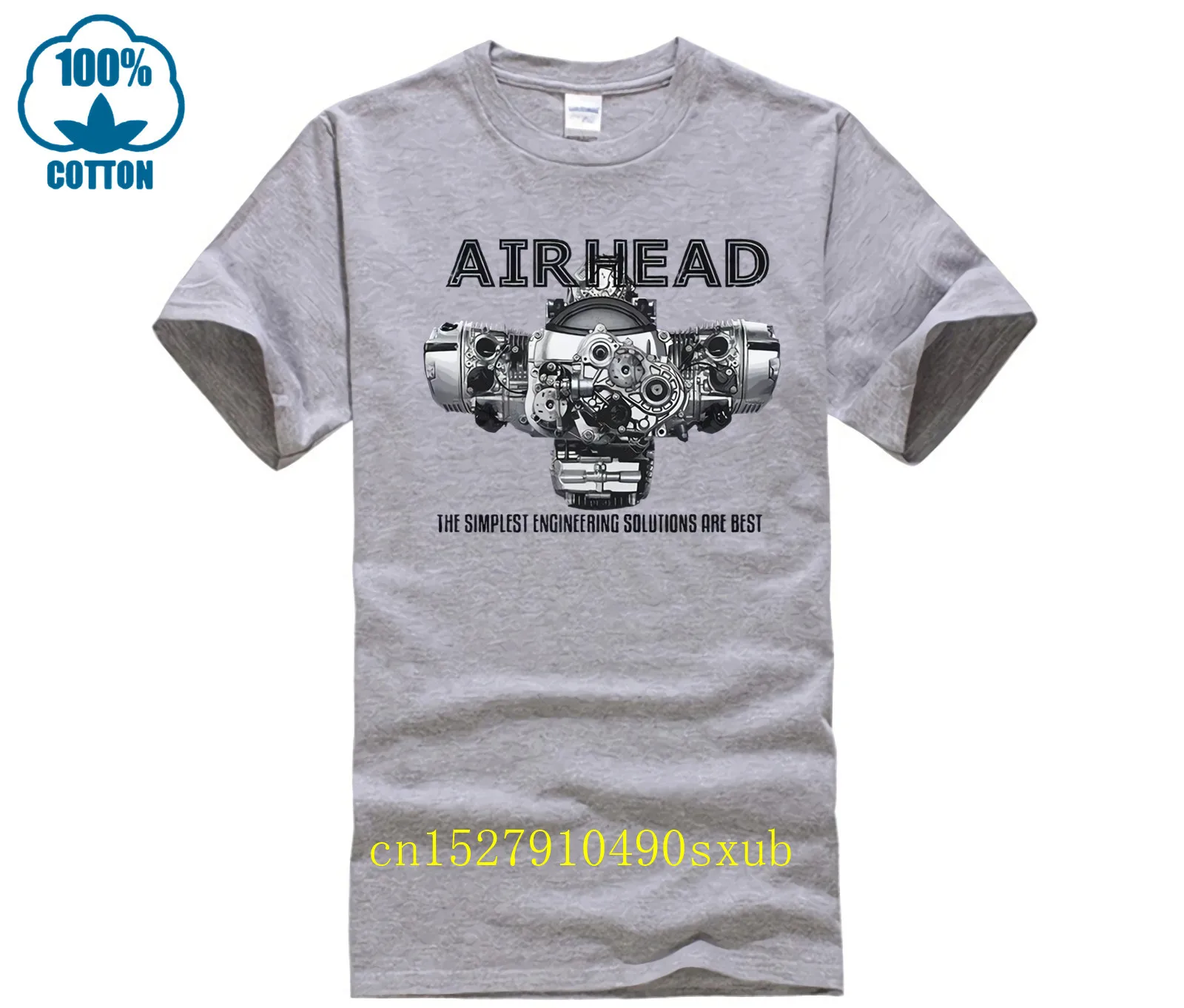 Fashion Men T Shirts Airhead Boxer Engine R1200Gs Rt 1200 Adventure R1200Rt Heather Tshirt