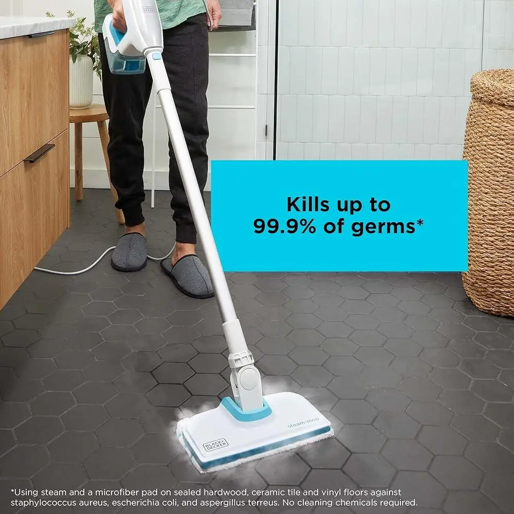 Multi-Purpose Steam Cleaner Corded Handheld Steam Mop 99.9% Germs Removal 6 Attachments Lightweight Quick Heat-up Multi-Surface