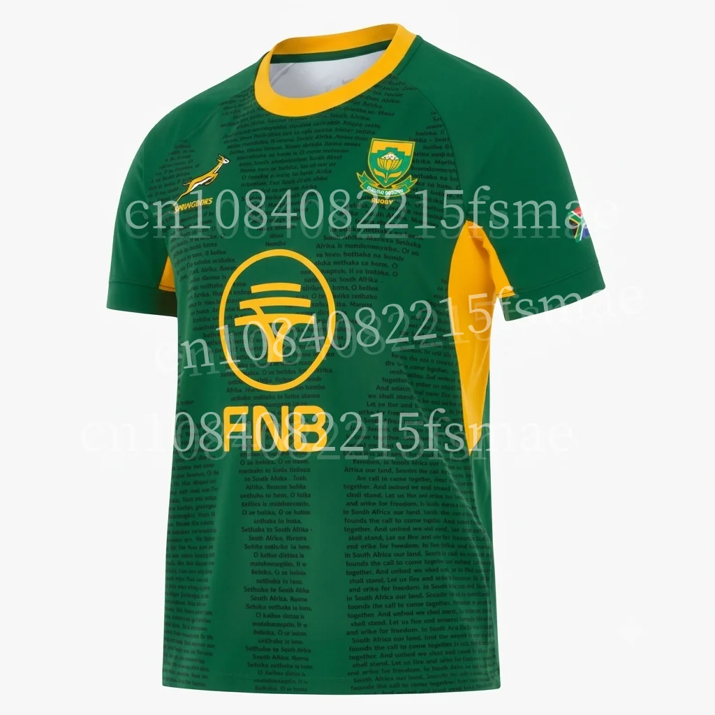 2026 Rugby's Größte Rivalität Südafrika Springboks O-Ausschnitt Kurzarm T-Shirt mit Grafikdruck Sportbekleidung Lässige Sommer-T-Shirts – Detail 4
