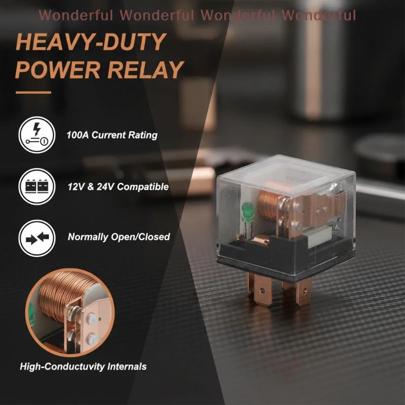 1Pcs 100A 5Pin SPDT Waterproof Car Relay 12V‑24V High Capacity Switch