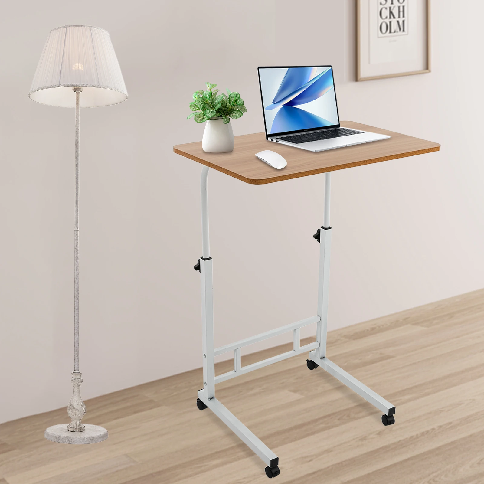 Support d'ordinateur roulant réglable, bureau pour ordinateur portable recommandé