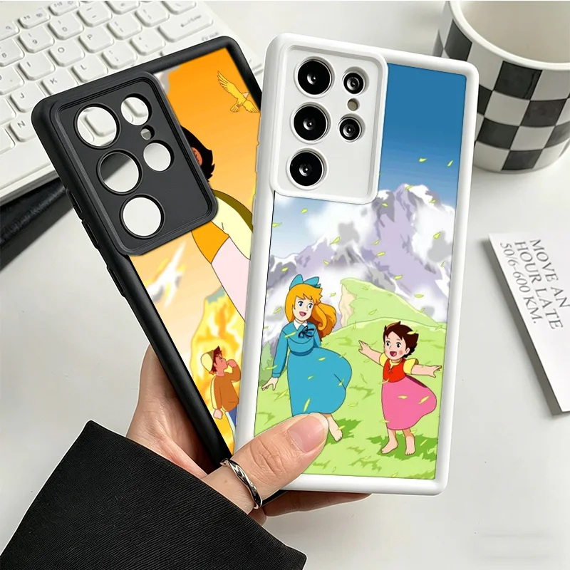 Heidi Cartoon Phone Case For Samsung S25 S26 FE S23 S22 Ultra Galaxy S21 S20 Plus S24 FE Cover Coque Shell Protective