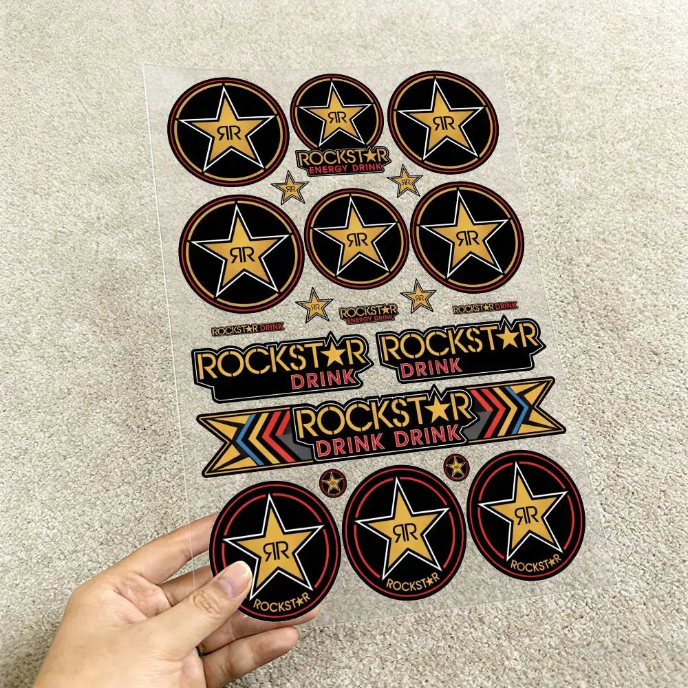FOR R-RockstarS Waterproof Reflective Scratch Cover Sticker Universal Decor Decal For Car Motorcycle Helmet Refrigerator - view 4