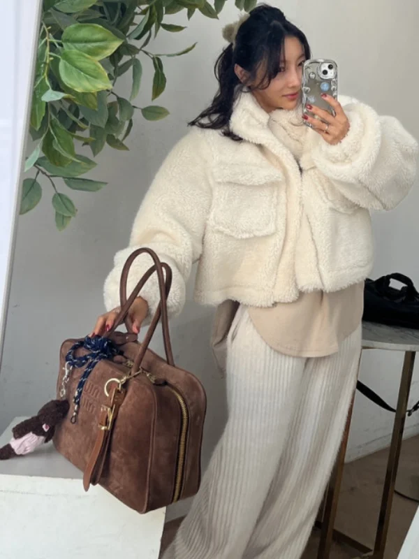 الكورية Sle رقيق ملابس خارجية المرأة الخريف الشتاء الدفء Faionable ort معطف طويل Sve سستة الوقوف طوق معطف