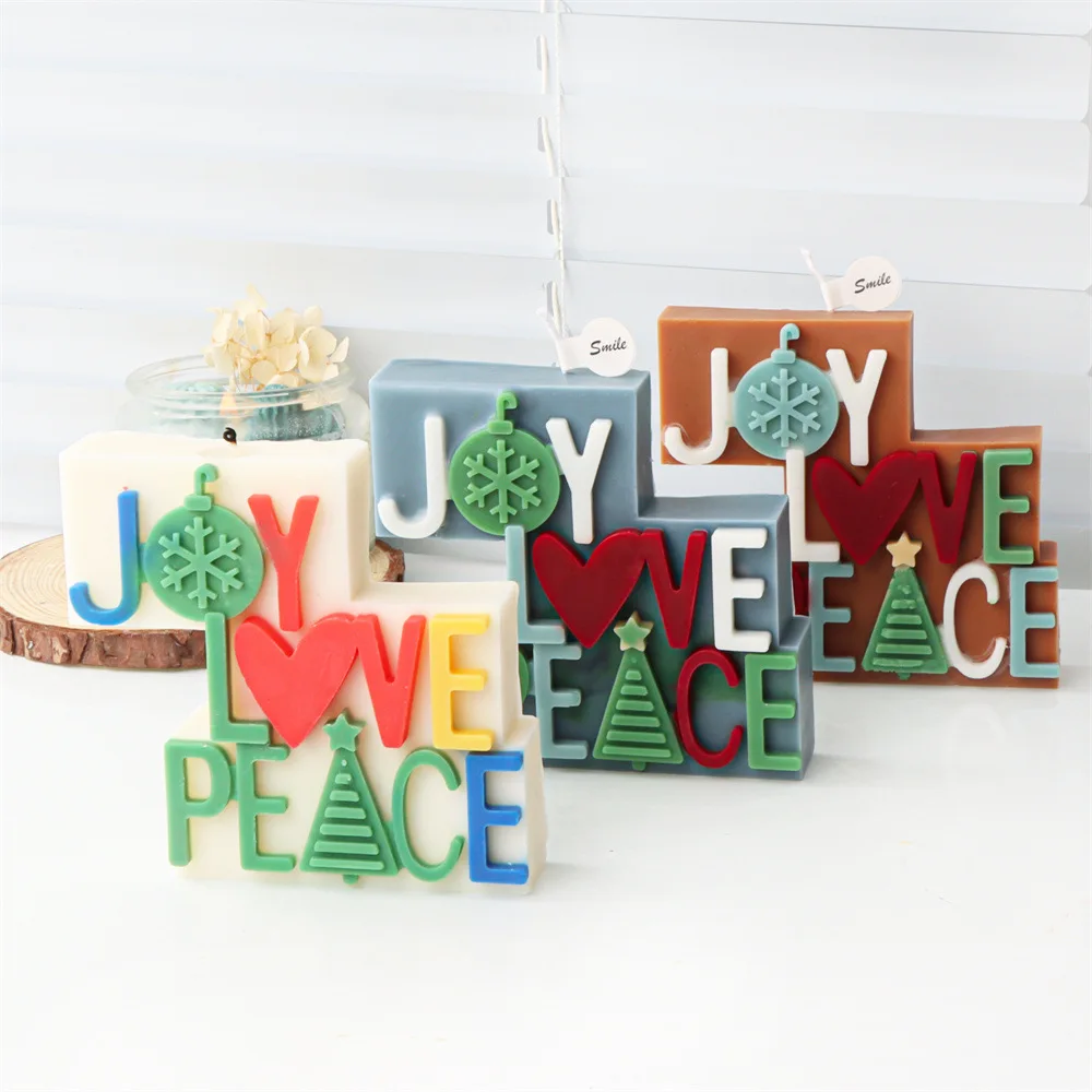 Joy Love Peacel Candle Silicone Mold For Festive And Romantic Decoration Gypsum form Homemade Handicraft Gift Making Kitchen