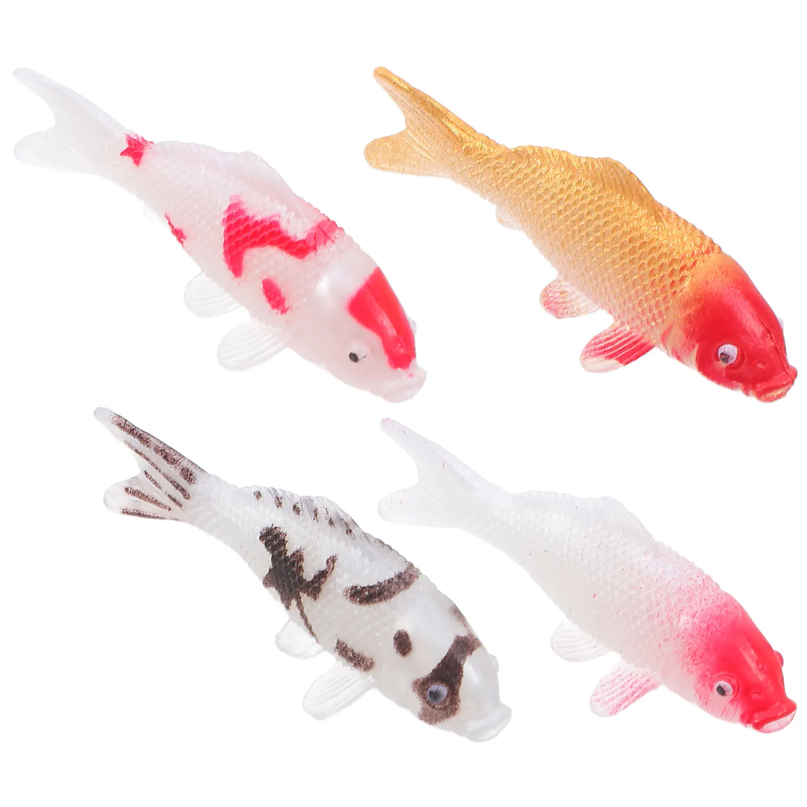 

4pcs Realistic Style Mini Fish Figurines Artificial Aquarium Moving Fish Underwater Miniature Decoration Compact Fake Fish