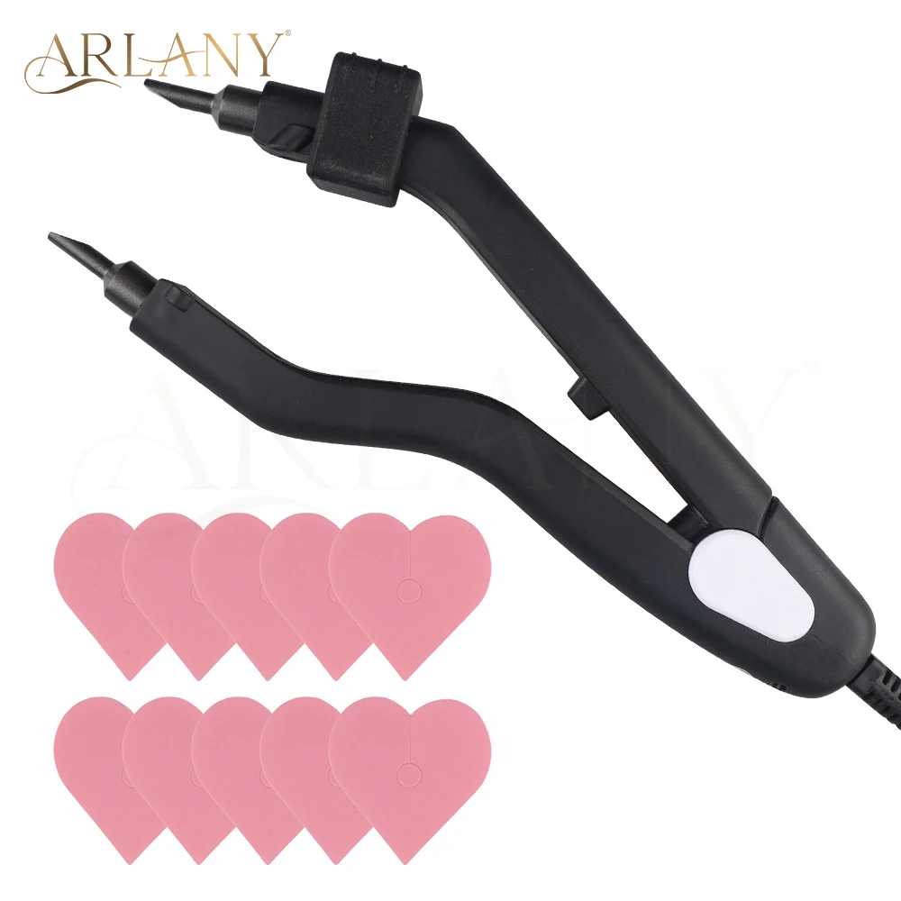 ARLANY Fusion Hair Extensions Tool Kit Melting Heat Iron Hair Connector with Heat Shield Guards Wand for Keratin Extensions