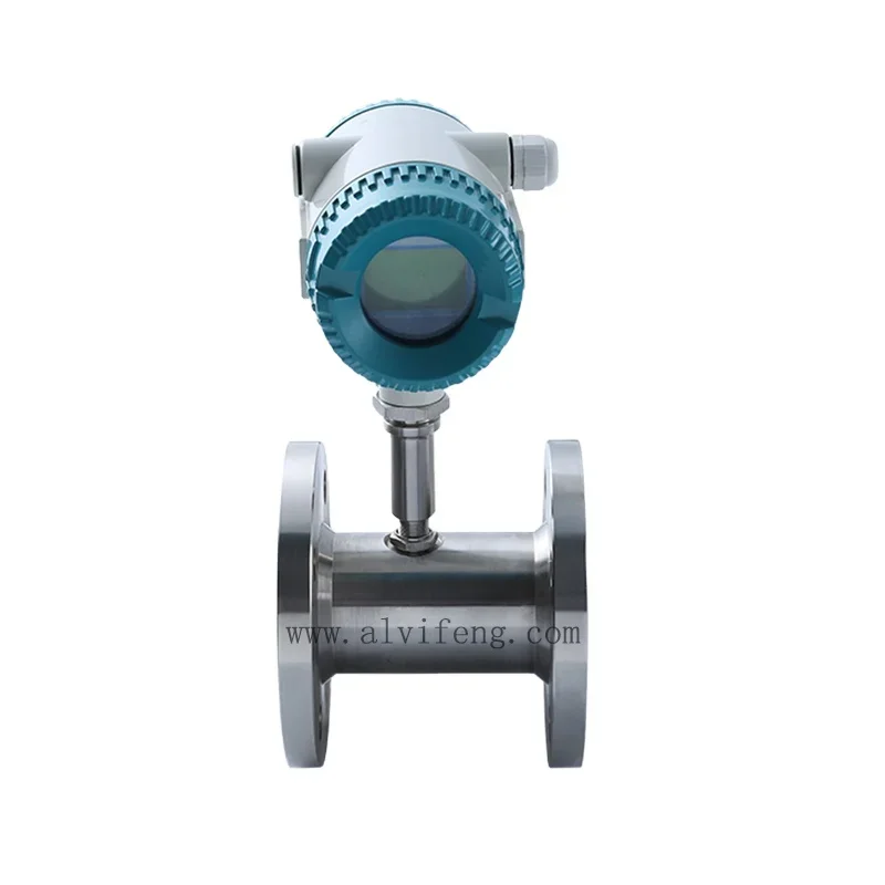 Stainless Steel Liquid Flow Sensor with Digital Display Turbine Flowmeter