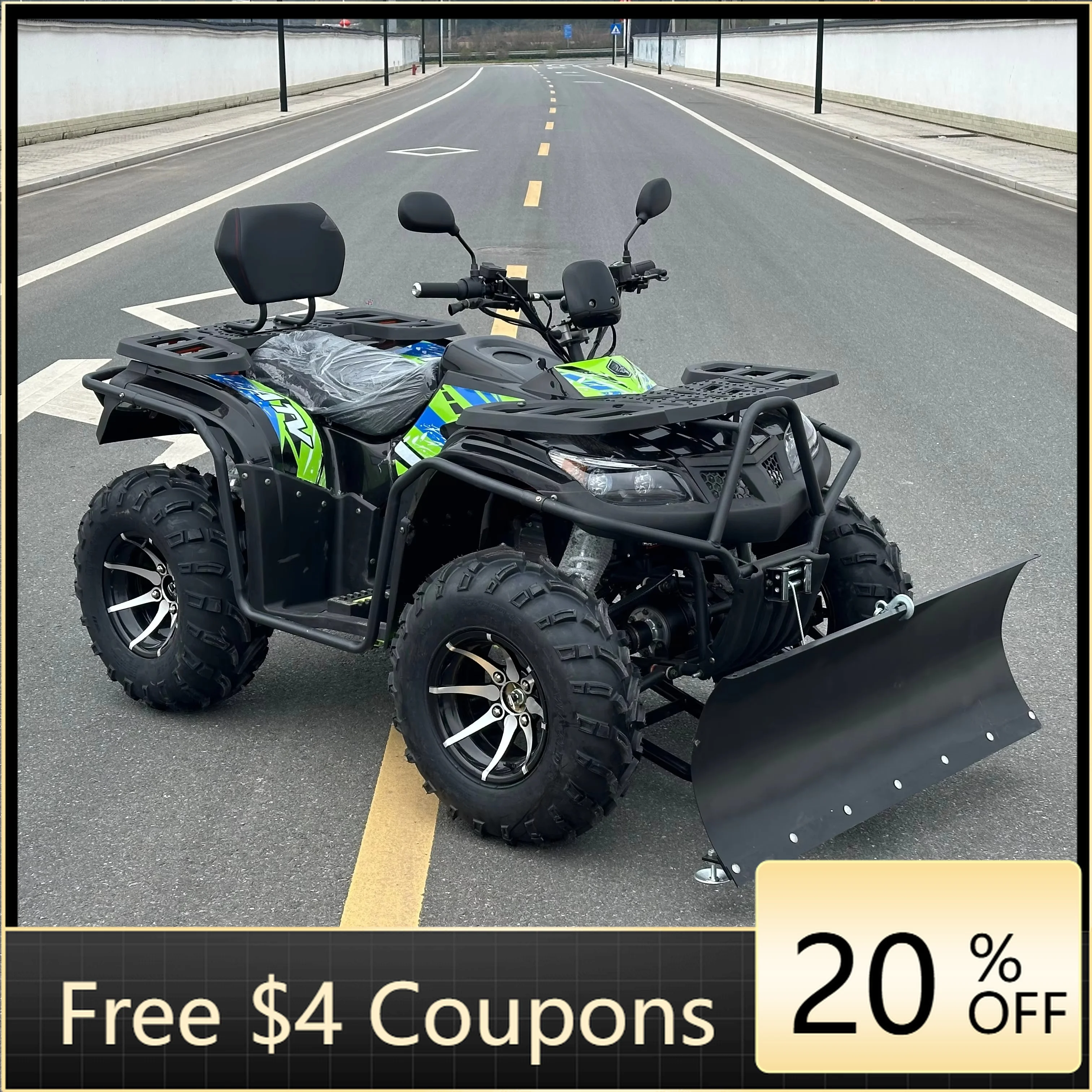 YzhgbAdult 8000W 4WD electric all-terrain vehicle with 100AH lithium battery