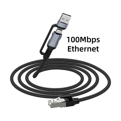 EQP Кабель USB C — Ethernet Cat7 100/1000 Мбит/с