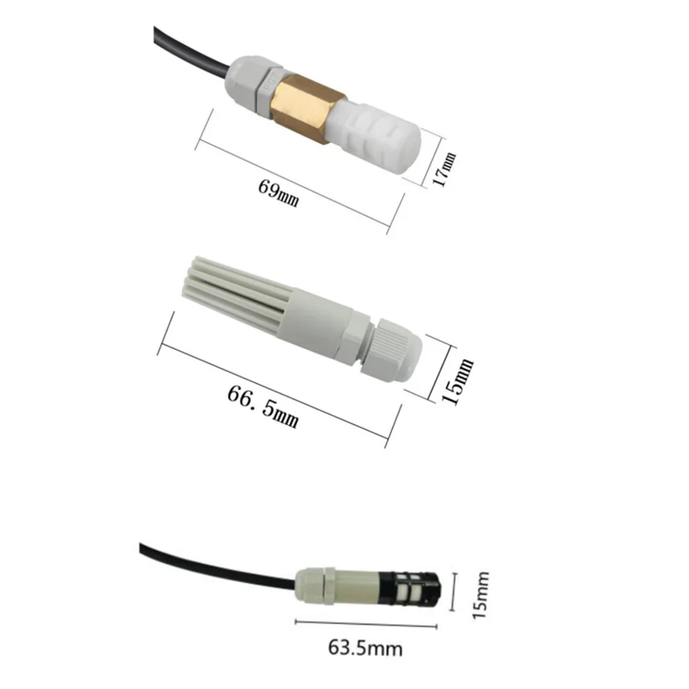 Temperature Humidity Sensor Output RS485 IP67 SHT30 Transmitter Dustproof Waterproof High Temperature Resistant Probe Sensors