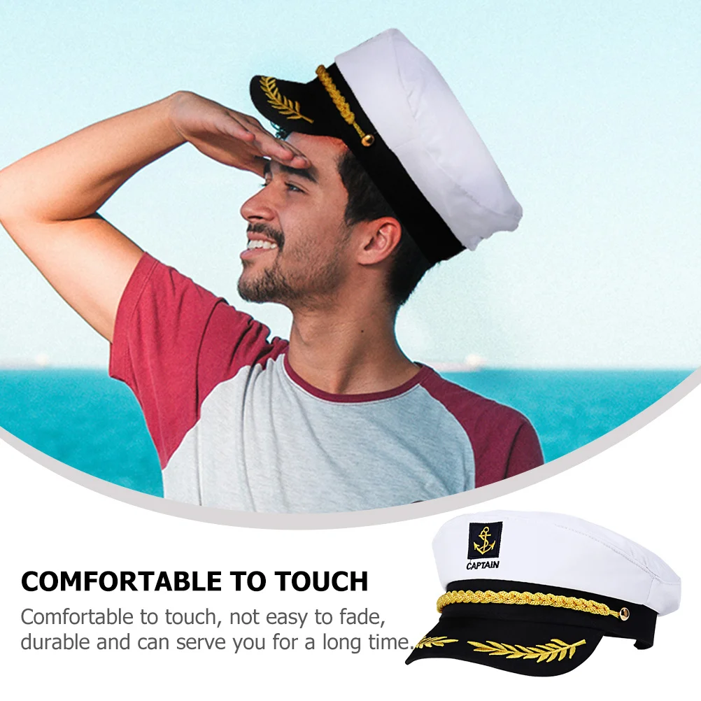 

20 шт., пластиковый декор стола моряка, вышитая шляпа капитана для косплея для вечеринки, маскарада, ролевая игра, наряд для яхты, шляпа капитана лодки