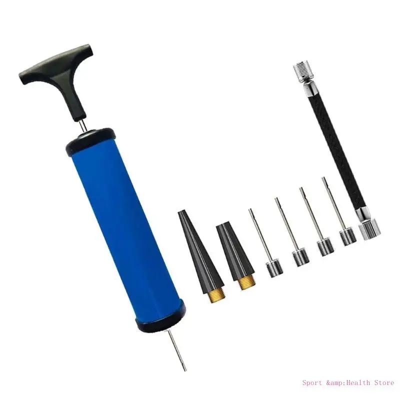 針ノズルホース、人間工学に基づいた高速空気インフレータ付きバスケットボールフットボールポンプ