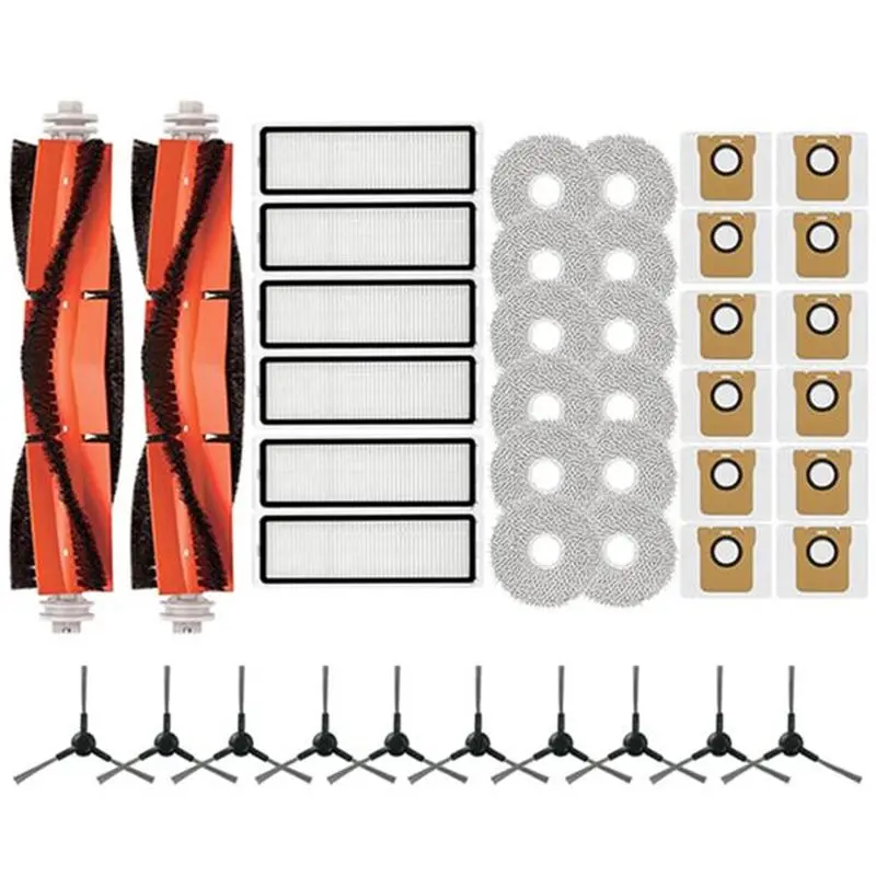 

A78E-основная щетка, боковая щетка, Hepa-фильтр, тканевый мешок для пыли, аксессуар для Xiaomi X20 Max/D109GL, запасные части для робота-пылесоса