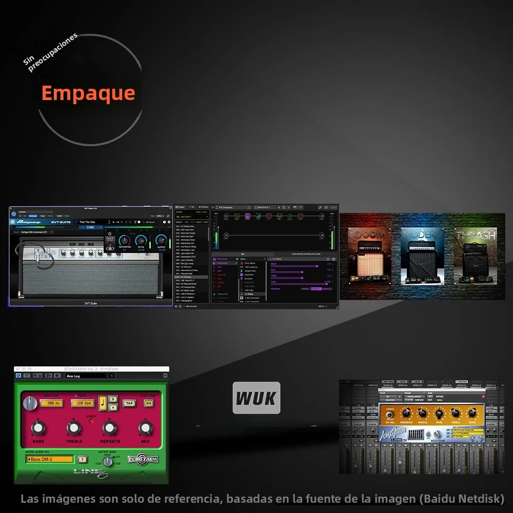 Paquete de 6 amplificadores de guitarra Line 6 Helix Ampeg Bundle Metallurgy, 5 modelos, fuente de sonido suave para música p...