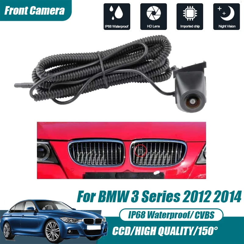 

Car Front View Parking CCD Night Vision LOGO Camera 150° Waterproof CVBS HD AHD For BMW 3 Series 2012 2014 Color CAM PAL NTSC