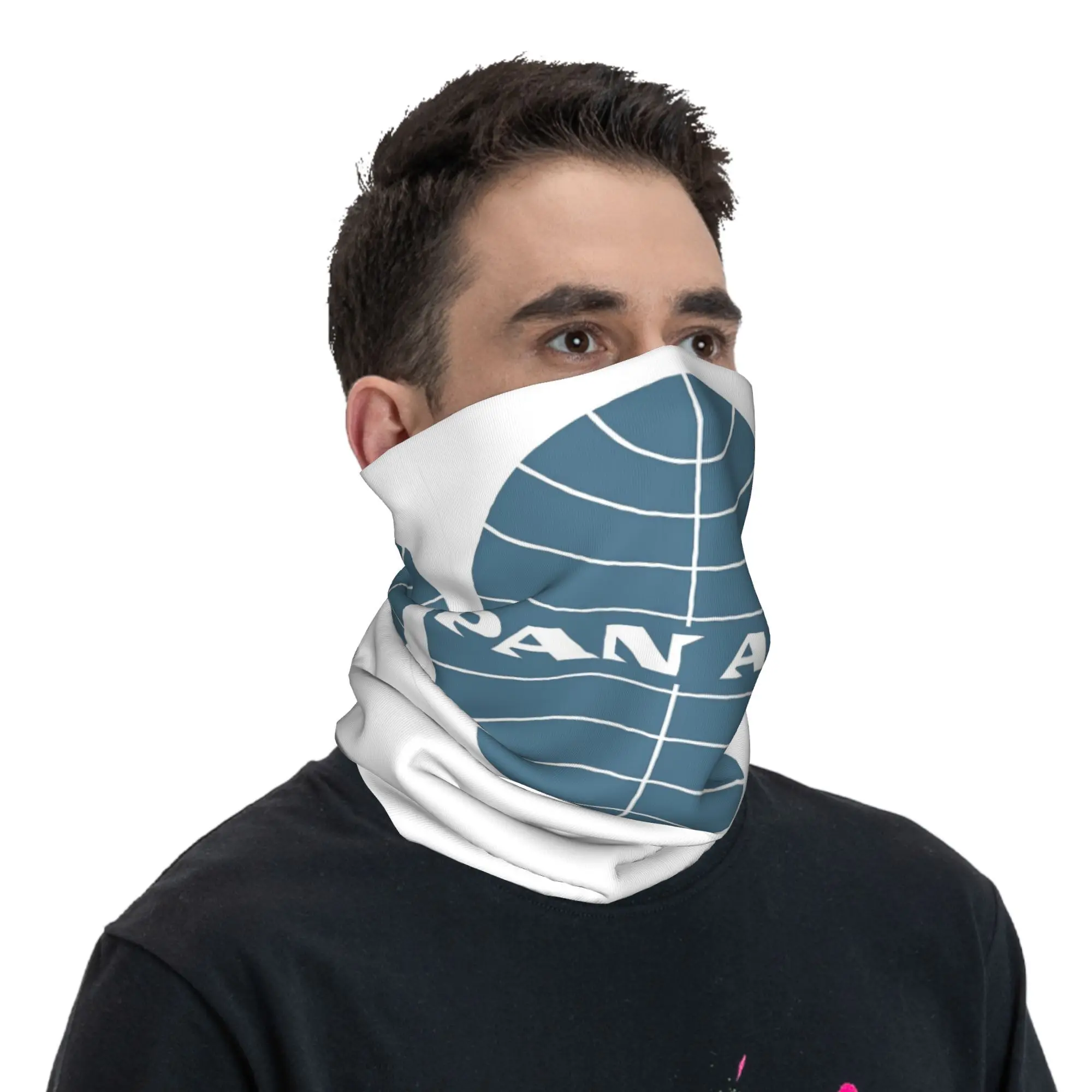 Глобус Pan Am раннего 1950-х годов, тонкая рамка, перевернутая бандана, чехол на шею, маска с принтом, шарф, многофункциональный велосипедный шарф, велосипедный шарф