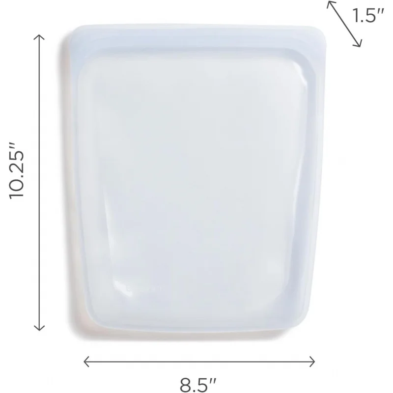 Platinum Silicone Food Grade Reusable Storage Bag, Rose Quartz (1/2 Gallon) | Reduce Single-Use Plastic | Cook, Store, Sous Vide