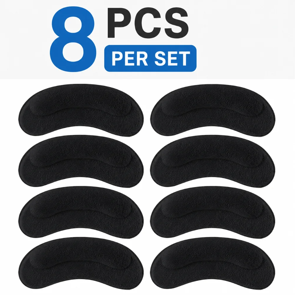 4Pair Portable Adhesive Back Heel Pads Self-Adhesive Breathable Shoe Cushion Pain Relief Heel Protector Shoes Supplies