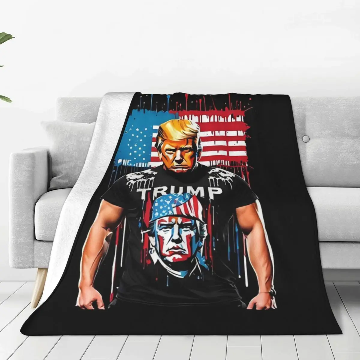 Warm Blankets Airplane Travel Donald Trump Take America Back Bedding Throws Flannel Bedspread For Outdoor Novelty Sofa Bed Cover