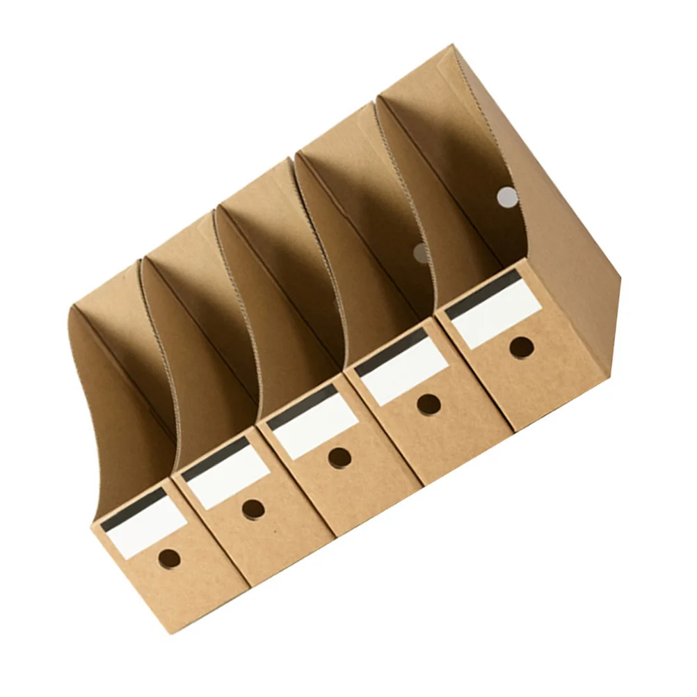 1 ensemble de support de rangement de fichiers de bureau avec 5 boîtes indépendantes, organisateur de documents pour le bureau et la maison, boîte de support de fichiers