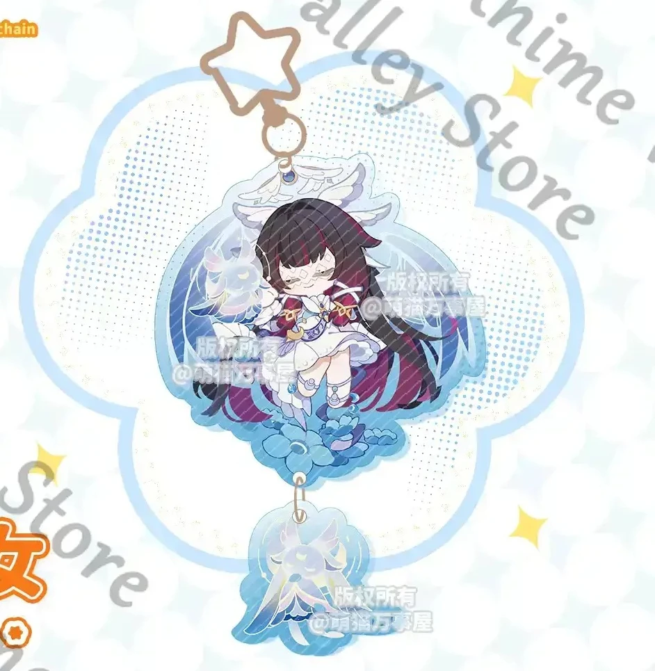 

Anime Genshin Impact Columbina Durin Sandrone Cosplay Acrylic Keychain Cartoon Keyring Pendant Key Chain Adorn Gift