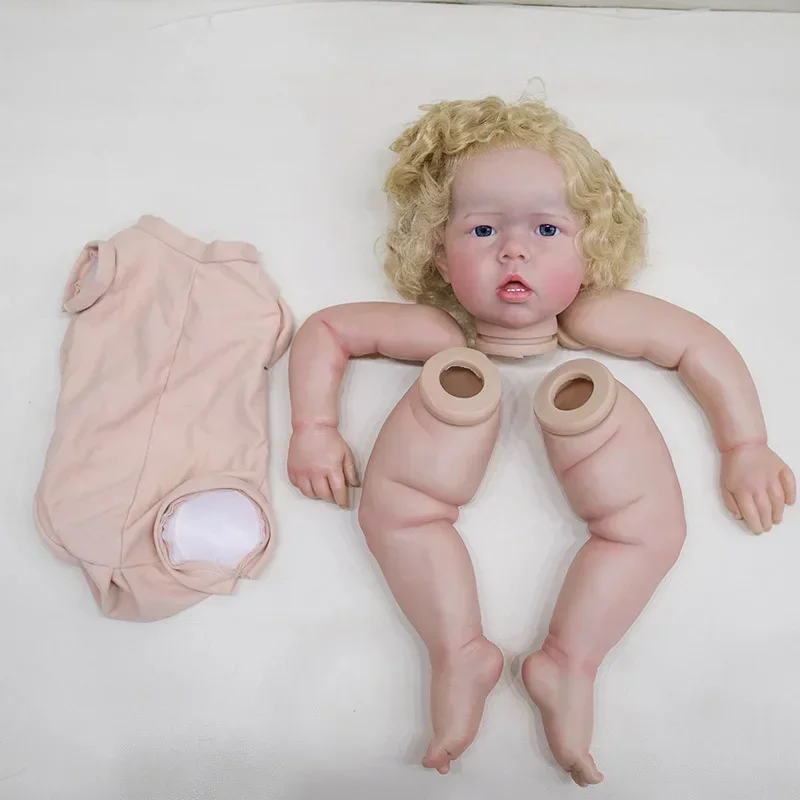 28inch Reborn Doll Kit Liam Baby Soft Vinyl Reborn Kit Unfinished Painted with Body and Eyes Muñeca Kit Bebe Reborn