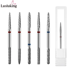 Brocas de uñas de carburo de tungsteno de doble cabezal, herramienta de manicura eléctrica, fresa 2 en 1 para uñas, removedor de esmalte de uñas en Gel