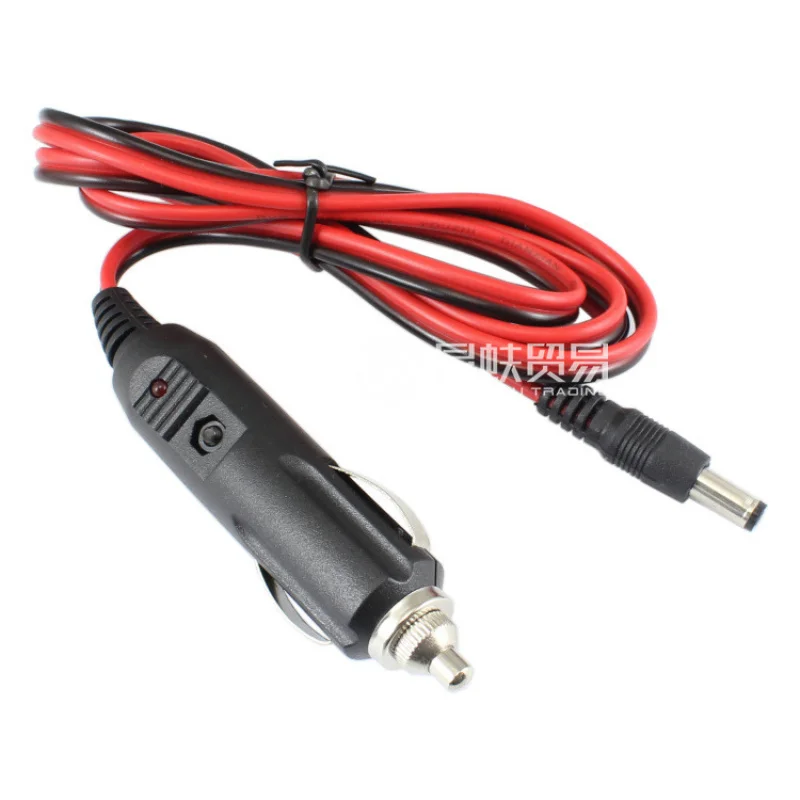 Car12V24V 3ACar Cigarette Lighter Charging Cable1Rice DC5.5*2.1round Head Fuse Indicator Light